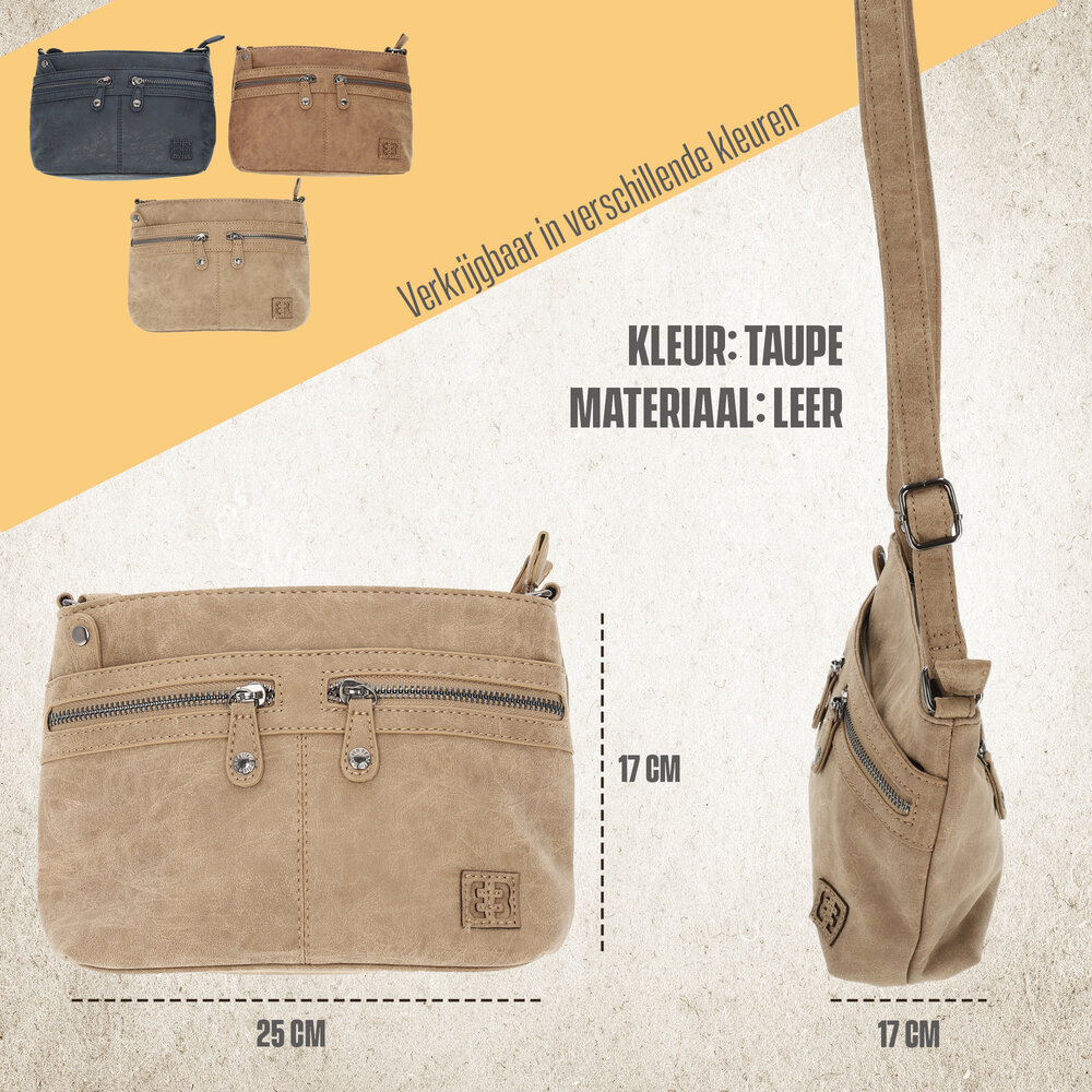 Enrico Benetti Women's Shoulder Bag - Stylish Taupe Crossbody Bag - Bicky Bernard - 21cmx17cmx7cm - Fashionable Women's Bag Enrico Benetti Women's Shoulder Bag - Stylish Taupe Crossbody Bag - Bicky Bernard - 21cmx17cmx7cm - Fashionable Women's Bag