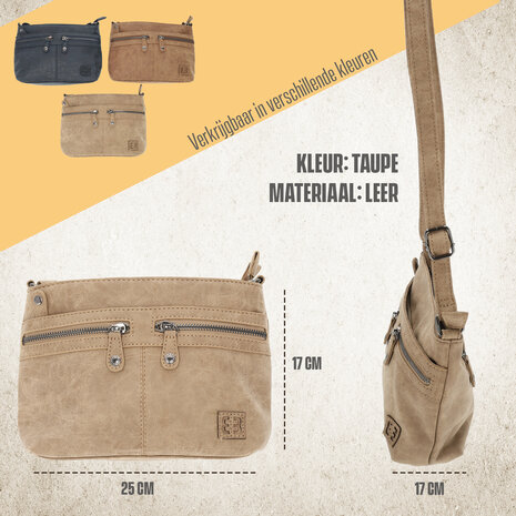 Enrico Benetti Women's Shoulder Bag - Stylish Taupe Crossbody Bag - Bicky Bernard - 21cmx17cmx7cm - Fashionable Women's Bag Enrico Benetti Women's Shoulder Bag - Stylish Taupe Crossbody Bag - Bicky Bernard - 21cmx17cmx7cm - Fashionable Women's Bag