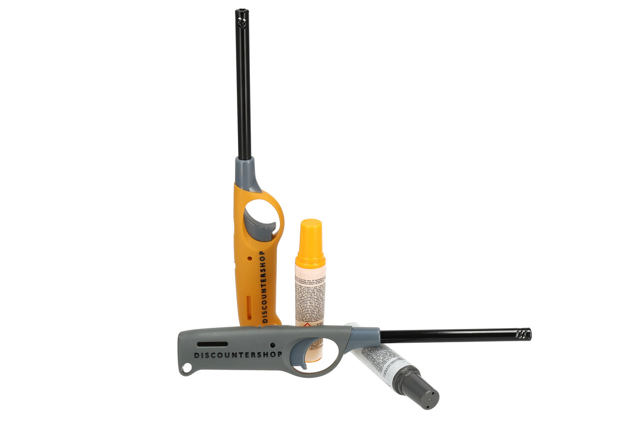 Merkloos Refillable Lighter Set for Kitchen Use - Gray/Yellow - Plastic - 5x27x27cm - Ease of ignition forever!