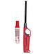 Discountershop Refillable BBQ Lighter 26.5 cm Red – Robust Metal/Plastic Gas Lighter for Barbecue, Candles and Outdoor Use