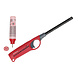 Discountershop BBQ Aansteker Navulbaar 26,5 cm Rood – Robuuste Metaal/Kunststof Gasaansteker voor Barbecue, Kaarsen en Outdoor