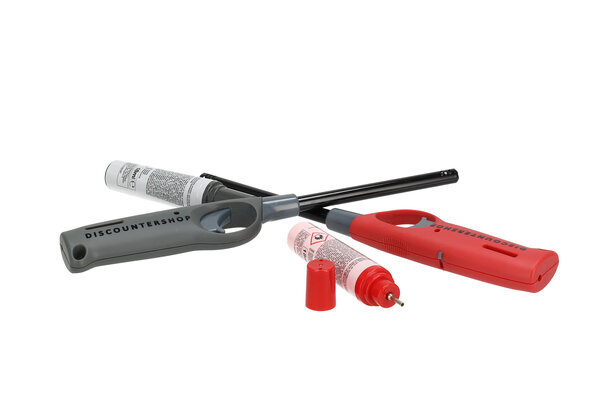 Merkloos Gasaansteker met Kinderbescherming - Set van 2 Navulbare Aanstekers van 26 cm voor BBQ, Kaarsen en Keuken