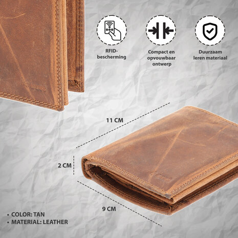 4 East Pure Leather Wallet for Men & Women | 8 Credit Card Slots & Coin Pocket | Billfold Wallet RFID In Genuine Leather - Tan | 11X9X2cm 4 East Pure Leather Wallet for Men & Women | 8 Credit Card Slots & Coin Pocket | Billfold Wallet RFID In Genuine Leather - Tan | 11X9X2cm