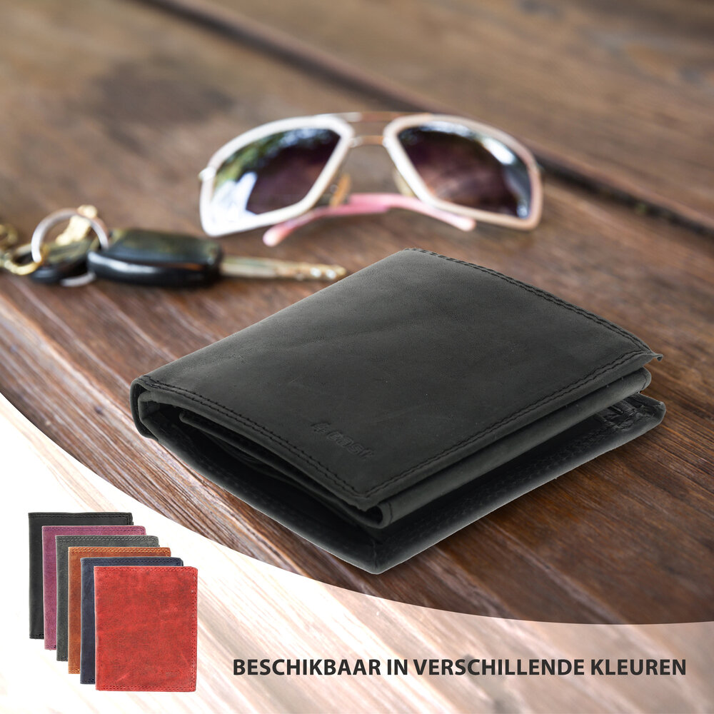 4 East Leren Portemonnee met 8 Pasjeshouder | Briefgeld & Muntvak | Beste Portemonnee Heren & Dames met RFID Bescherming | Zwart | 11X9X2cm | Cadeau voor Alles! 4 East Leren Portemonnee met 8 Pasjeshouder | Briefgeld & Muntvak | Beste Portemonnee Heren & Dames met RFID Bescherming | Zwart | 11X9X2cm | Cadeau voor Alles!