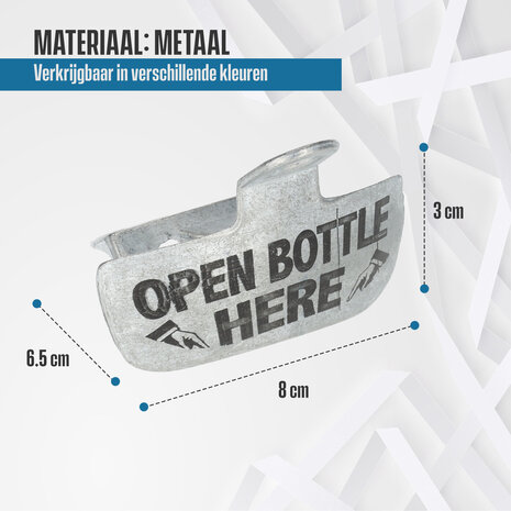 Discountershop Vintage Wandflesopener | Staalen Muur Flesopener voor Verzamelaars | 8x6.5x3cm | Gebruik als Bieropener Muur voor Uw Man!