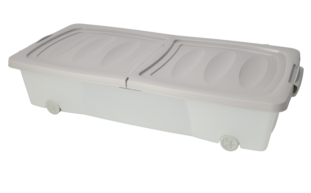 Opbergboxen met Deksel en Wieltjes Donkergrijs- 2 stuks - 79x39x17 cm - Transparant  - Opbergdozen- box Ideaal voor Kleding, Speelgoed Opbergboxen met Deksel en Wieltjes Donkergrijs- 2 stuks - 79x39x17 cm - Transparant  - Opbergdozen- box Ideaal voor Kleding, Speelgoed