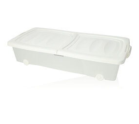 Discountershop Opbergbox - onderbedbox - Onderbedbox 32 liter wit Discountershop Opbergbox - onderbedbox - Onderbedbox 32 liter wit