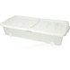 Discountershop 2x Storage box - Underbed box 32 L white 80x40x17cm - lid with clip closure Discountershop 2x Storage box - Underbed box 32 L white 80x40x17cm - lid with clip closure