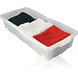 Discountershop 2x Storage box - Underbed box 32 L white 80x40x17cm - lid with clip closure Discountershop 2x Storage box - Underbed box 32 L white 80x40x17cm - lid with clip closure
