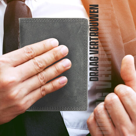 4 East Unisex Leather Wallet with RFID Protection | 8 Card Slots, Coin Pocket & Hidden Pockets | Genuine Leather Billfold - Grey | 11X9X2cm | Ideal Gift for Him and Her 4 East Unisex Leather Wallet with RFID Protection | 8 Card Slots, Coin Pocket & Hidden Pockets | Genuine Leather Billfold - Grey | 11X9X2cm | Ideal Gift for Him and Her