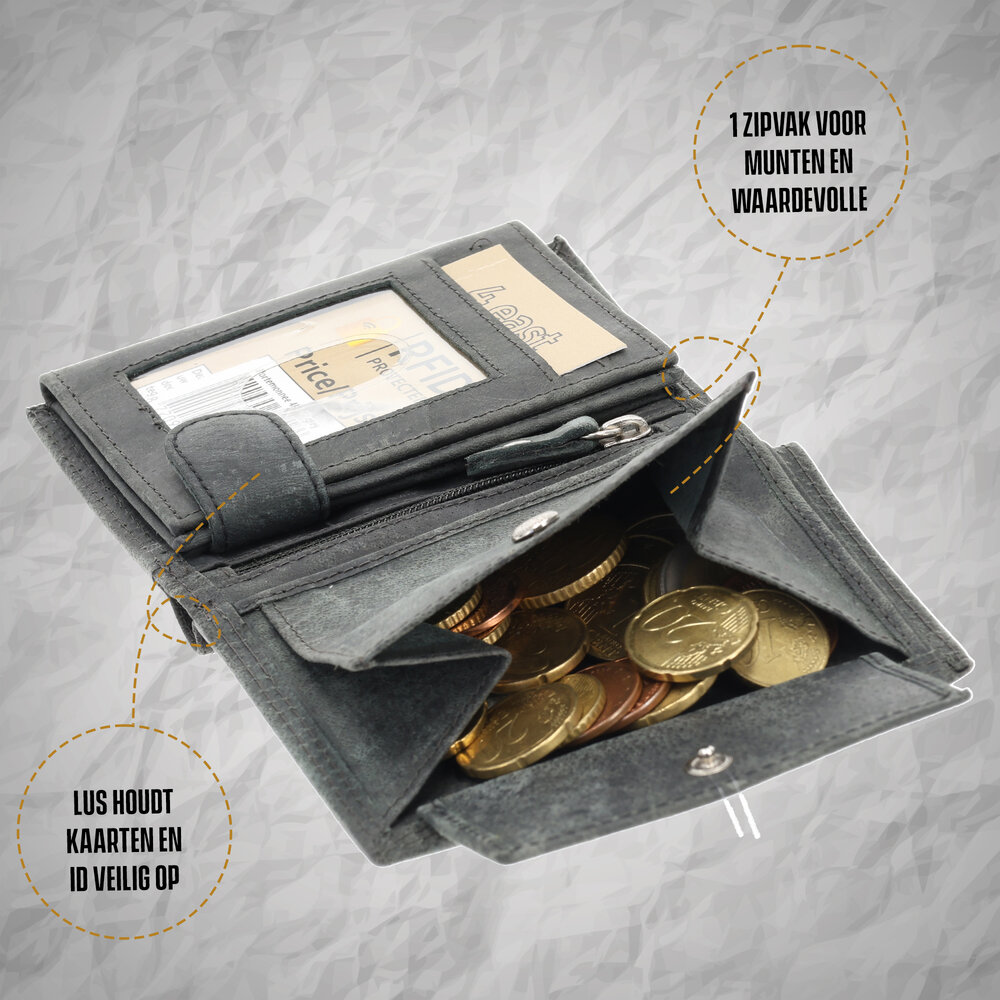 4 East Unisex Portemonnee van Echt Leer | 8 Pasjes, Briefgeld & Muntvak | Beste Portemonnee Heren & Dames met RFID Bescherming | Grijs | 11X9X2cm | Ideaal Cadeau voor Hem & Haar 4 East Unisex Portemonnee van Echt Leer | 8 Pasjes, Briefgeld & Muntvak | Beste Portemonnee Heren & Dames met RFID Bescherming | Grijs | 11X9X2cm | Ideaal Cadeau voor Hem & Haar