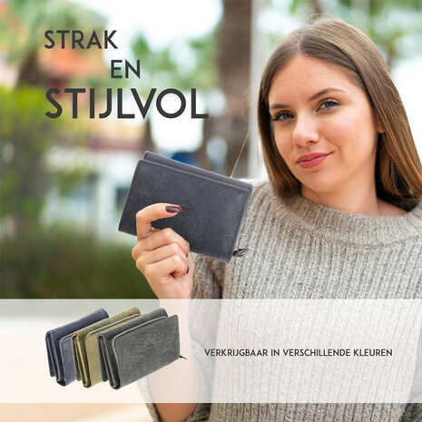 4 East Overslag Portemonnee met RFID | Echt Leren Portemonnee | Dames & Heren | 11 Pasjeshouder | Portefeuille met Rits voor Hem & Haar | 12.5x8.5 cm - Navy 4 East Overslag Portemonnee met RFID | Echt Leren Portemonnee | Dames & Heren | 11 Pasjeshouder | Portefeuille met Rits voor Hem & Haar | 12.5x8.5 cm - Navy