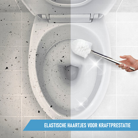 Discountershop Toilet Brush with Holder | Long Handle - 38cm Height | Western Toilet Cleaning Brush in White| Suited for Modern Homes Discountershop Toilet Brush with Holder | Long Handle - 38cm Height | Western Toilet Cleaning Brush in White| Suited for Modern Homes