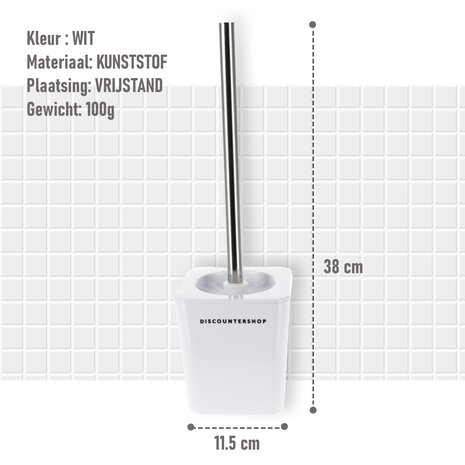 Discountershop Toilet Brush with Holder | Long Handle - 38cm Height | Western Toilet Cleaning Brush in White| Suited for Modern Homes Discountershop Toilet Brush with Holder | Long Handle - 38cm Height | Western Toilet Cleaning Brush in White| Suited for Modern Homes