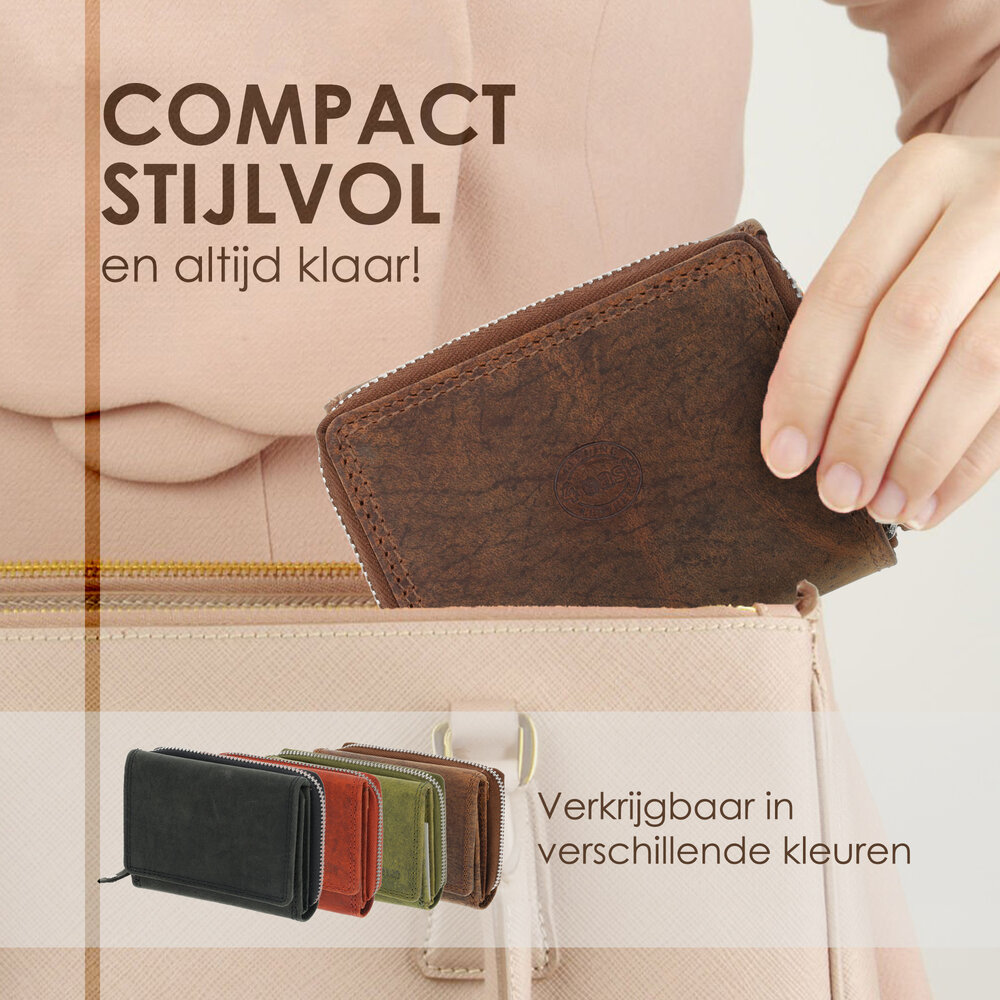 4 East Unisex Top Grain Leather Wallet with RFID Protection | Zipper Coin Pouch in Genuine Leather Wallet for Men and Women | Vintage Brown - 11X9X3cm 4 East Unisex Top Grain Leather Wallet with RFID Protection | Zipper Coin Pouch in Genuine Leather Wallet for Men and Women | Vintage Brown - 11X9X3cm