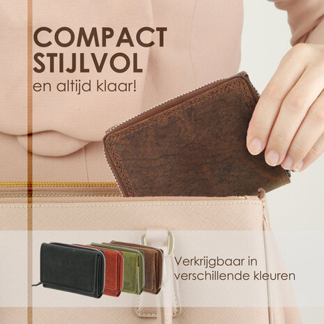 4 East Overslagportemonnee met Rits | Kliene Portemonnee Voor Heren & Dames | Leren Portemonnee met RFID | 5 Pasjeshouder | Cadeau voor Hem & Haar | 11x9x3 cm – Vintage Bruin 4 East Overslagportemonnee met Rits | Kliene Portemonnee Voor Heren & Dames | Leren Portemonnee met RFID | 5 Pasjeshouder | Cadeau voor Hem & Haar | 11x9x3 cm – Vintage Bruin