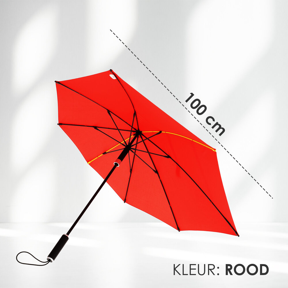 Discountershop Stormparaplu  Opvouwbaar - Groot (100 cm) | Rood - Windproof tot 100km/u | Beste Stormparaplu Kopen met Handopening Discountershop Stormparaplu  Opvouwbaar - Groot (100 cm) | Rood - Windproof tot 100km/u | Beste Stormparaplu Kopen met Handopening