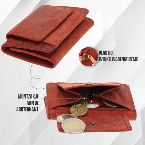 4 East Kleine portemonnee pasjes en geld |dames & heren | anti skim met 2 pasjeshouder & muntvak | ideaal kerstcadeautjes | 9.8x6.5x2 cm – rood 4 East Kleine portemonnee pasjes en geld |dames & heren | anti skim met 2 pasjeshouder & muntvak | ideaal kerstcadeautjes | 9.8x6.5x2 cm – rood