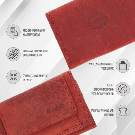 4 East Kleine portemonnee pasjes en geld |dames & heren | anti skim met 2 pasjeshouder & muntvak | ideaal kerstcadeautjes | 9.8x6.5x2 cm – rood 4 East Kleine portemonnee pasjes en geld |dames & heren | anti skim met 2 pasjeshouder & muntvak | ideaal kerstcadeautjes | 9.8x6.5x2 cm – rood