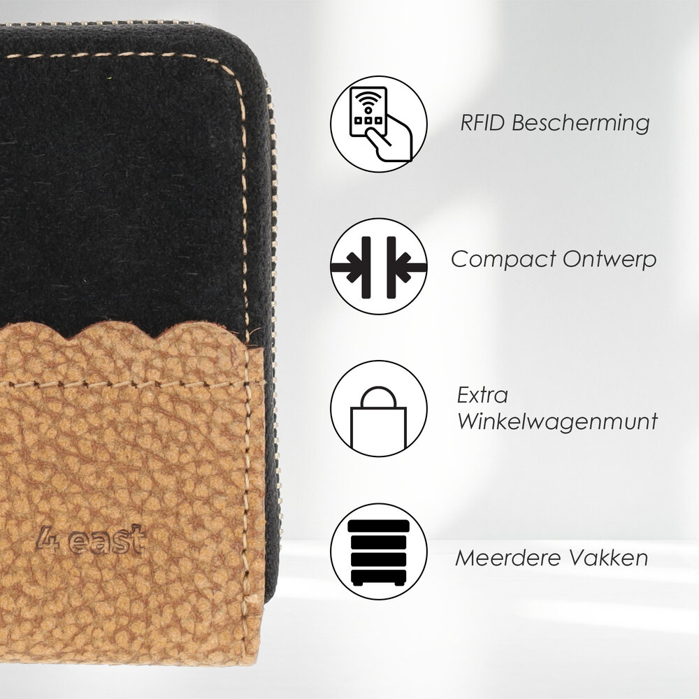 4 East Leather Wallet for Women | Ladies Purse with RFID Protection, 12 Card Holders | Green – Trendy Ladies Wallet & Stylish as a Gift | 20x10x2.5cm 4 East Leather Wallet for Women | Ladies Purse with RFID Protection, 12 Card Holders | Green – Trendy Ladies Wallet & Stylish as a Gift | 20x10x2.5cm