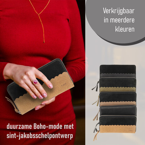 4 East Portemonnee Dames met Ritssluiting | 20x10x2.5cm | 12 Pasjeshouders, Briefgeld & Muntvak - Cadeau voor Vrouwen & Mama | Echt Leren Portefeuille Beige voor Dames 4 East Portemonnee Dames met Ritssluiting | 20x10x2.5cm | 12 Pasjeshouders, Briefgeld & Muntvak - Cadeau voor Vrouwen & Mama | Echt Leren Portefeuille Beige voor Dames