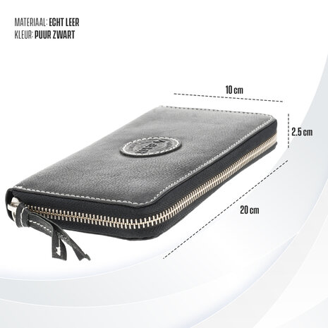 4 East  Women's Leather Zip Around Wallet | RFID Protection | Genuine Top-Grain Leather Ladies Wallet with 12 Card Slots | Perfect Gift for Women | 20x10x2.5cm 4 East  Women's Leather Zip Around Wallet | RFID Protection | Genuine Top-Grain Leather Ladies Wallet with 12 Card Slots | Perfect Gift for Women | 20x10x2.5cm