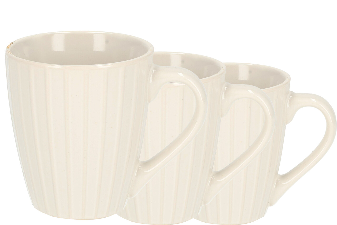 Discountershop Ceramic Coffee Mug with Handle 3 pcs - 200ml Espresso Cup - Perfect for Hot Chocolate, Latte, and Tea - Ideal for Home & Office Use