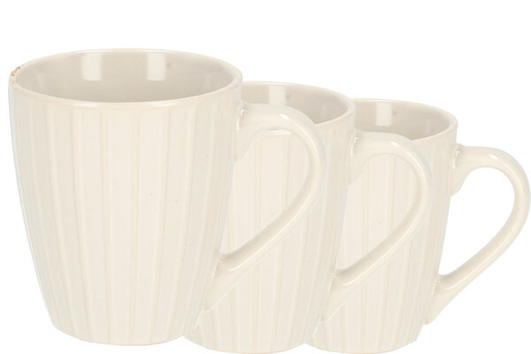 Discountershop Ceramic Coffee Mug with Handle 3 pcs - 200ml Espresso Cup - Perfect for Hot Chocolate, Latte, and Tea - Ideal for Home & Office Use