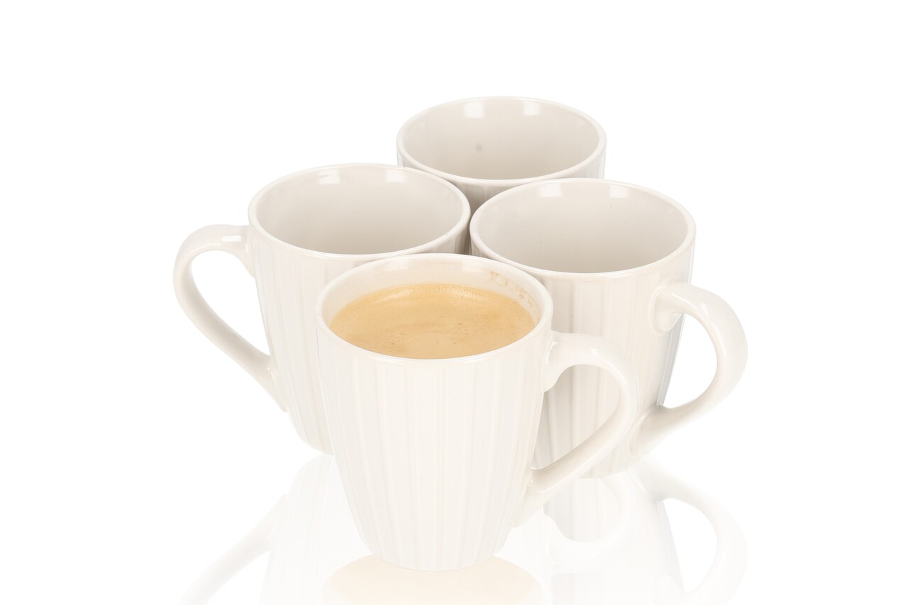 Discountershop Ceramic Coffee Mug with Handle 3 pcs - 200ml Espresso Cup - Perfect for Hot Chocolate, Latte, and Tea - Ideal for Home & Office Use