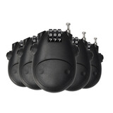 Discountershop Combination Lock Set of 5 - Weatherproof with 3-Digit Code for Skis, Snowboards, Suitcases, Fat Bikes, E-bikes, Road Bikes, Mountain Bikes & BMX - Steel Cable 80 cm Discountershop Combination Lock Set of 5 - Weatherproof with 3-Digit Code for Skis, Snowboards, Suitcases, Fat Bikes, E-bikes, Road Bikes, Mountain Bikes & BMX - Steel Cable 80 cm