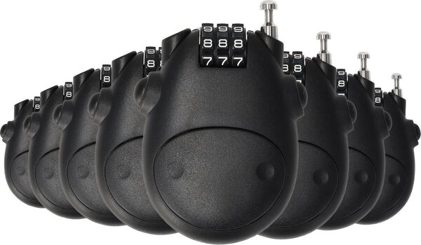 Discountershop Combination Lock Set of 8 – Weatherproof Padlock with Number Code for Skis, Snowboards, Bicycles, Suitcases, & More – 80 cm Steel Cable Discountershop Combination Lock Set of 8 – Weatherproof Padlock with Number Code for Skis, Snowboards, Bicycles, Suitcases, & More – 80 cm Steel Cable