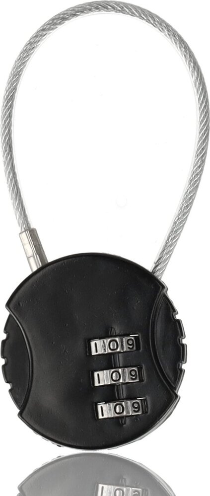 Discountershop Padlock with Number Code - Weatherproof Combination Lock Padlock for Bicycle - Durable Steel & Plastic - 9x3.8x1.2cm - Security Number Code for Indoor/Outdoor Use