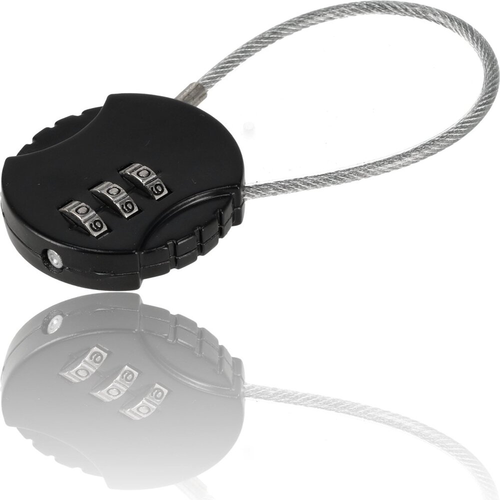 Discountershop Padlock with Number Code - Weatherproof Combination Lock Padlock for Bicycle - Durable Steel & Plastic - 9x3.8x1.2cm - Security Number Code for Indoor/Outdoor Use