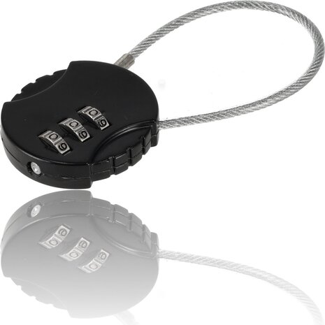 Discountershop Padlock with Number Code - Weatherproof Combination Lock Padlock for Bicycle - Durable Steel & Plastic - 9x3.8x1.2cm - Security Number Code for Indoor/Outdoor Use