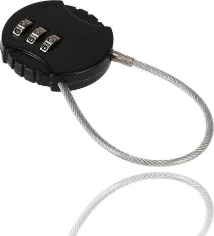 Discountershop Padlock with Number Code - Weatherproof Combination Lock Padlock for Bicycle - Durable Steel & Plastic - 9x3.8x1.2cm - Security Number Code for Indoor/Outdoor Use