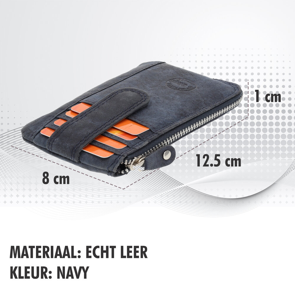 4 East Mini portemonnee sleutelhanger | unisex - rfid anti skim | kliene portemonnee met rits | 4 kaartsleuven & 2 seutelring | 12.5x8x1cm - Navy 4 East Mini portemonnee sleutelhanger | unisex - rfid anti skim | kliene portemonnee met rits | 4 kaartsleuven & 2 seutelring | 12.5x8x1cm - Navy