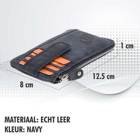 4 East Mini portemonnee sleutelhanger | unisex - rfid anti skim | kliene portemonnee met rits | 4 kaartsleuven & 2 seutelring | 12.5x8x1cm - Navy 4 East Mini portemonnee sleutelhanger | unisex - rfid anti skim | kliene portemonnee met rits | 4 kaartsleuven & 2 seutelring | 12.5x8x1cm - Navy