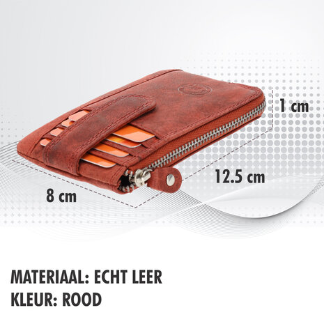 4 East  Keychain Wallet in Red | Unisex Leather Wallet with RFID Protection | 4 Credit Card Slots & 2 Keychain | Genuine Leather | 12.5x8x1cm 4 East  Keychain Wallet in Red | Unisex Leather Wallet with RFID Protection | 4 Credit Card Slots & 2 Keychain | Genuine Leather | 12.5x8x1cm