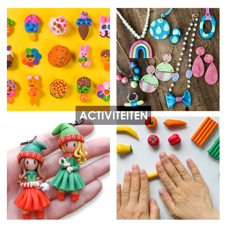 Discountershop 2 Polymeerklei Set - 26 Stuks Klei en 5 Gereedschappen - Handig Opbergkoffer - Multi Collor - Geschikt voor Boetseren en Knutselen Discountershop 2 Polymeerklei Set - 26 Stuks Klei en 5 Gereedschappen - Handig Opbergkoffer - Multi Collor - Geschikt voor Boetseren en Knutselen