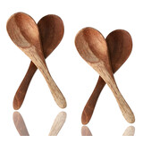 Discountershop Mini Houten Lepel - Theelepel Koffielepel 4 Stuks - 7cm - Kleine Lepeltjes Voor Kruidenpotten, Jam, Suiker, Honing & Meer!