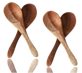 Discountershop Small Wooden Spoons Set of 4 - 7 cm Reusable Mini Wooden Spoons for Tea, Coffee, Jam, Joney, Mustard, Spices & More! Discountershop Small Wooden Spoons Set of 4 - 7 cm Reusable Mini Wooden Spoons for Tea, Coffee, Jam, Joney, Mustard, Spices & More!