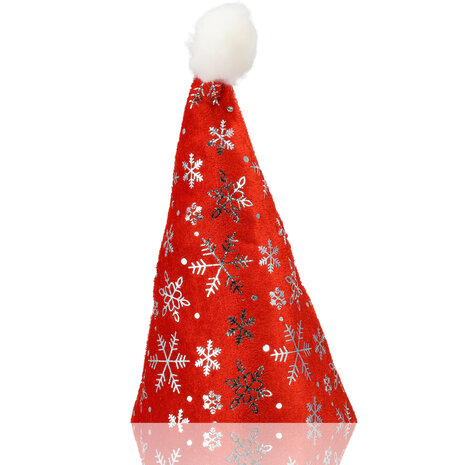 Discountershop Kerstmuts Volwassenen Unisex met Sneeuwvlokken - 3 Stuks - 62cm Hoofd - Rood Wit - Goedkope Kerstmuts voor Mannen en Vrouwen - Perfect voor Kerstoutfits en Sinterklaas! Discountershop Kerstmuts Volwassenen Unisex met Sneeuwvlokken - 3 Stuks - 62cm Hoofd - Rood Wit - Goedkope Kerstmuts voor Mannen en Vrouwen - Perfect voor Kerstoutfits en Sinterklaas!