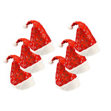 Discountershop Christmas Hat Set for Adults - with Snowflakes - 62cm Head Size - Red White Plush - Cheap C hristmas Hamper - Perfect for Holidays & Feasts - 6 Pieces Discountershop Christmas Hat Set for Adults - with Snowflakes - 62cm Head Size - Red White Plush - Cheap C hristmas Hamper - Perfect for Holidays & Feasts - 6 Pieces
