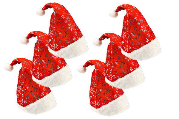 Discountershop Kerstmutsen Set voor Volwassenen - met Sneeuwvlokken - 62cm Hoofdmaat - Rood Wit Pluche - Goedkope Kerstmuts voor Mannen en Vrouwen - Perfect voor Kerst Feestdagen - 6 Stuks Discountershop Kerstmutsen Set voor Volwassenen - met Sneeuwvlokken - 62cm Hoofdmaat - Rood Wit Pluche - Goedkope Kerstmuts voor Mannen en Vrouwen - Perfect voor Kerst Feestdagen - 6 Stuks