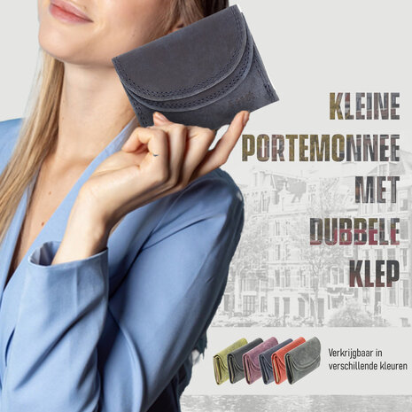 4 East  Leather Wallet Double Flap | Unisex Mini Wallet with RFID | 2 Credit Card Slots, Bill Compartment and Coin Pocket | Two-Fold Navy – 9x7x2cm 4 East  Leather Wallet Double Flap | Unisex Mini Wallet with RFID | 2 Credit Card Slots, Bill Compartment and Coin Pocket | Two-Fold Navy – 9x7x2cm