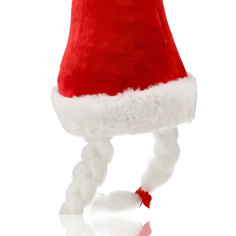 Discountershop Kerstmuts Grappig Volwassenen Set van 2 - Voor Dames & Heren - met Staart & Vlechten - Omtrek 61 cm - Rode Goedkope en Te Gekke Kerstmutsen Discountershop Kerstmuts Grappig Volwassenen Set van 2 - Voor Dames & Heren - met Staart & Vlechten - Omtrek 61 cm - Rode Goedkope en Te Gekke Kerstmutsen