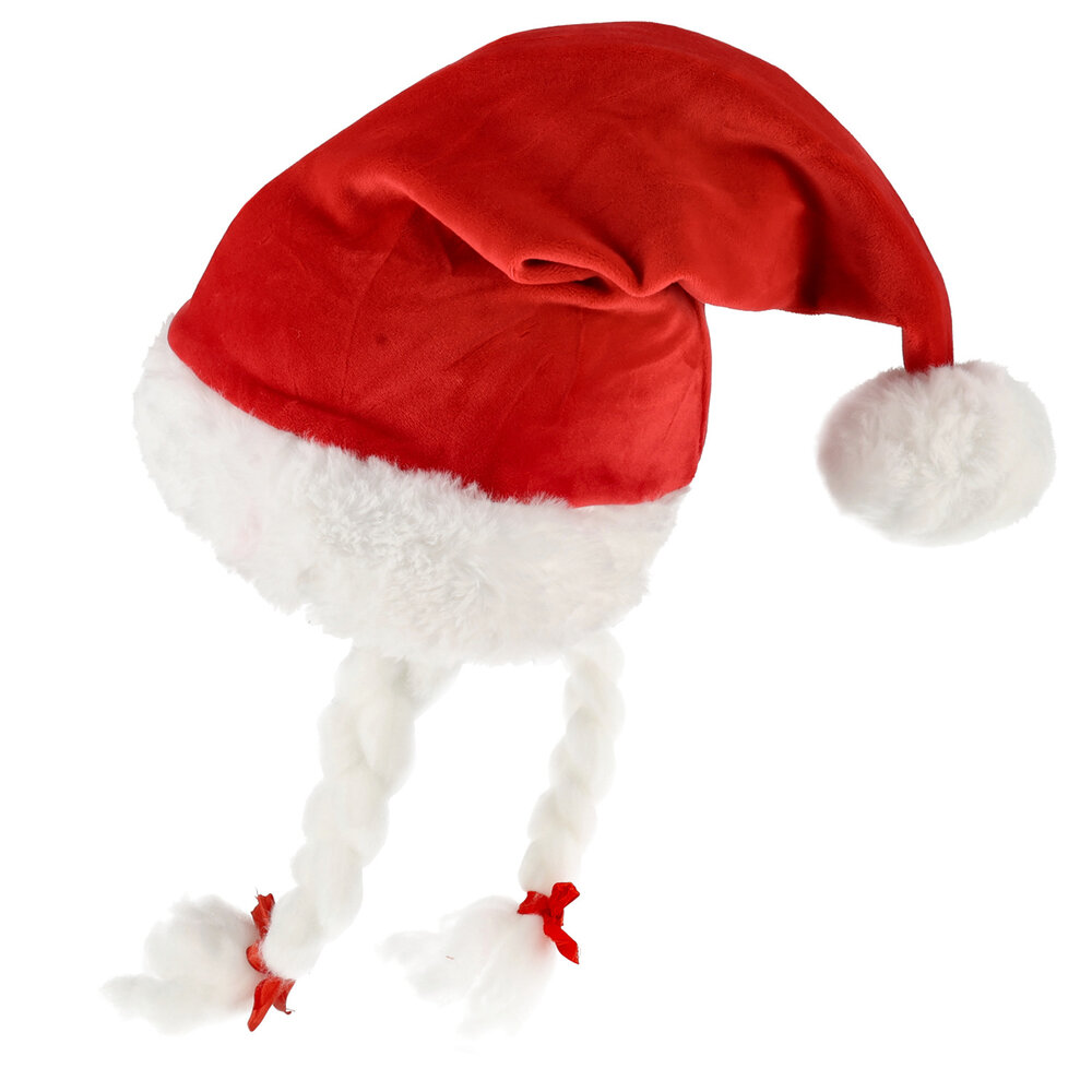 Discountershop Kerstmuts Grappig Volwassenen Set van 2 - Voor Dames & Heren - met Staart & Vlechten - Omtrek 61 cm - Rode Goedkope en Te Gekke Kerstmutsen Discountershop Kerstmuts Grappig Volwassenen Set van 2 - Voor Dames & Heren - met Staart & Vlechten - Omtrek 61 cm - Rode Goedkope en Te Gekke Kerstmutsen