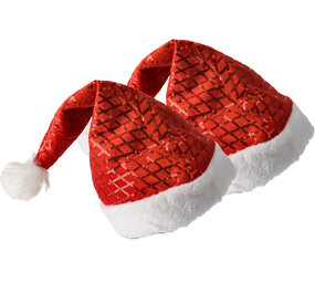 Discountershop Christmas Hats for Adults & Children - Fits Size 54-56 - Sequin Hat - Set of 2 Christmas Glitter Hat  - Perfect for Christmas Outfits and Party Wear! Discountershop Christmas Hats for Adults & Children - Fits Size 54-56 - Sequin Hat - Set of 2 Christmas Glitter Hat  - Perfect for Christmas Outfits and Party Wear!