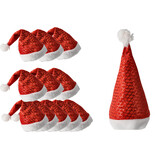 Discountershop Kerstmutsen Volwassenen & Kinderen - Voordelpak Pailletten Muts Set van 12 - Maat 54-56 - Partymuts voor Kerst, Carnavals en Feest! Discountershop Kerstmutsen Volwassenen & Kinderen - Voordelpak Pailletten Muts Set van 12 - Maat 54-56 - Partymuts voor Kerst, Carnavals en Feest!