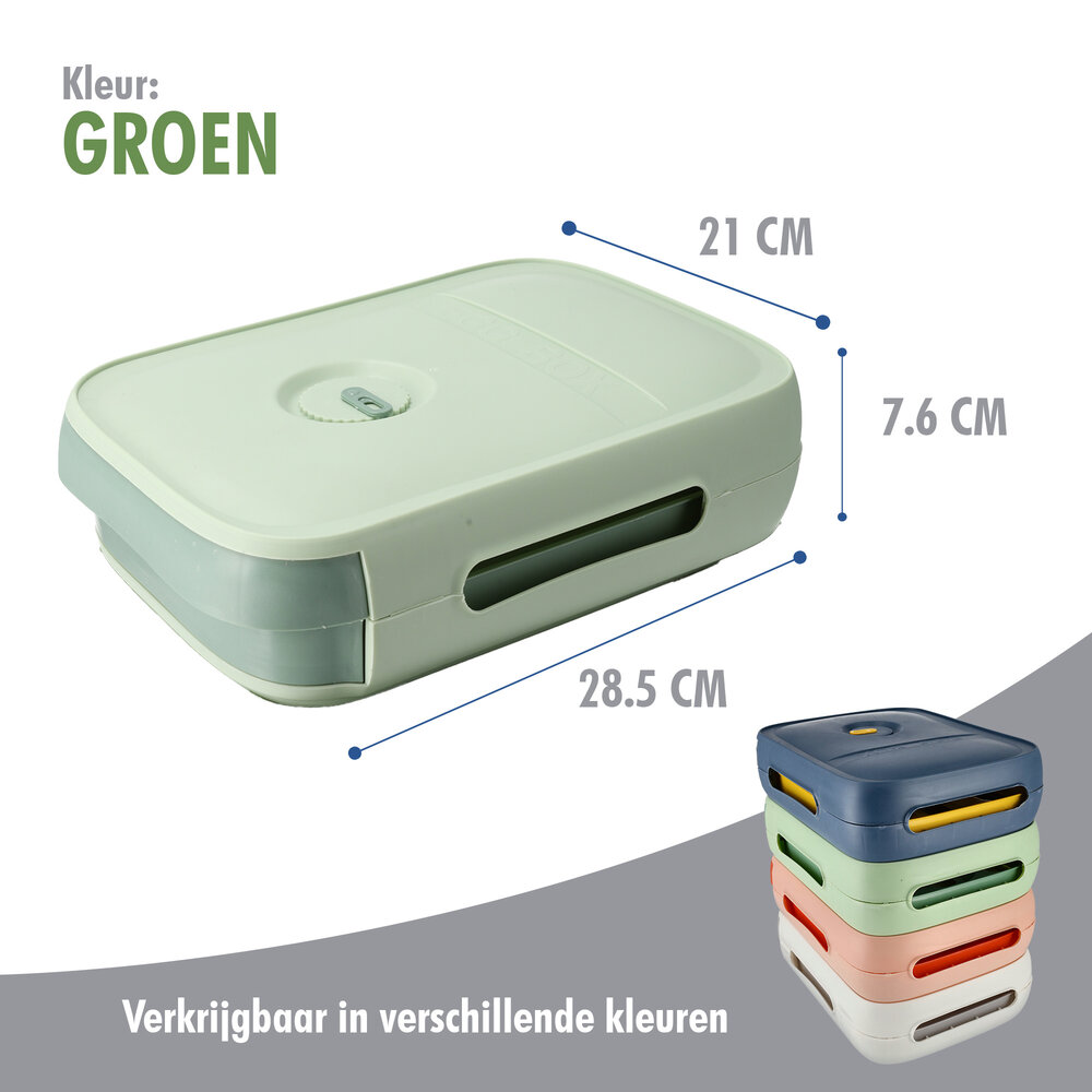 Discountershop Eierenhouder Koelkast 18 Eieren - Koelkast Eiertrays voor 18 Eieren - met Deksel - Groen Automatische Eierdispenser Discountershop Eierenhouder Koelkast 18 Eieren - Koelkast Eiertrays voor 18 Eieren - met Deksel - Groen Automatische Eierdispenser